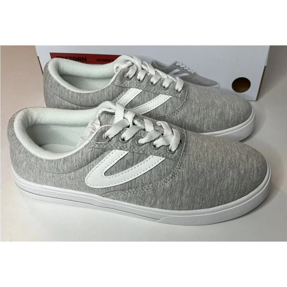 Tretorn Gray and White Sneakers Classic Casual Design